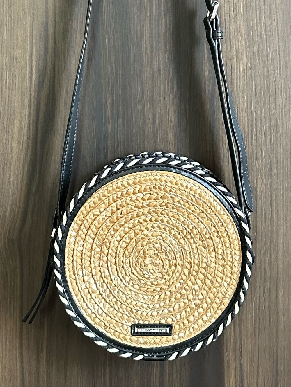 NWT  Rebecca Minkoff Straw Circle Crossbody